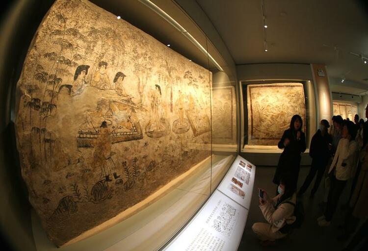 唐韓休墓壁畫首次對外集中展出 目前暫時只對科研相關(guān)人員開放