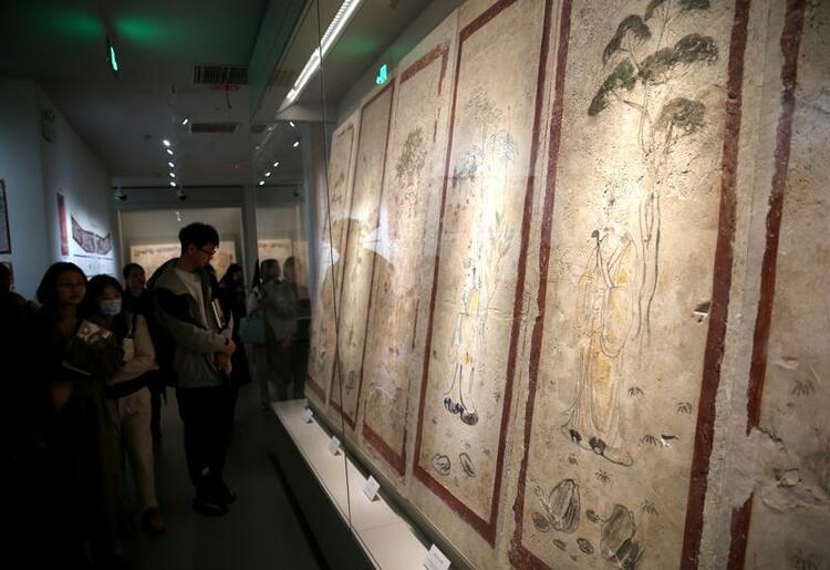 唐韓休墓壁畫首次對外集中展出 目前暫時只對科研相關(guān)人員開放